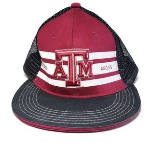 Texas A&M Aggies Hat Cap Mesh Maroon White Black Trucker Snapback